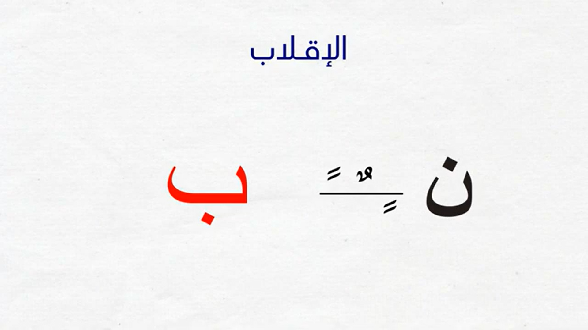 04 - الإقلاب - أحكام النون الساكنة والتنوين